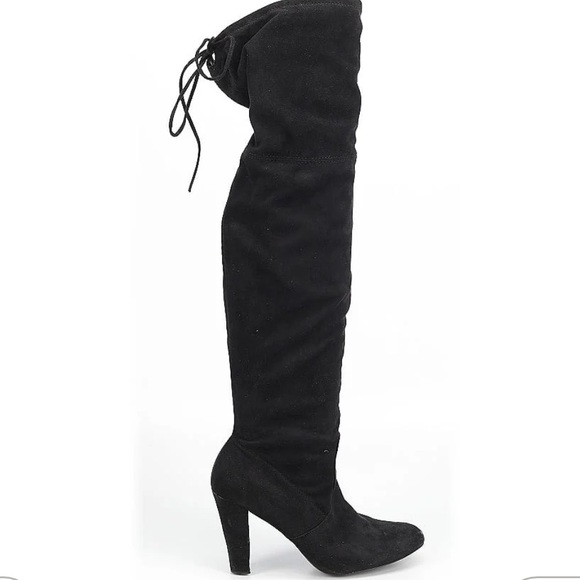 Black Over-the-Knee Boots - Picture 1 of 4